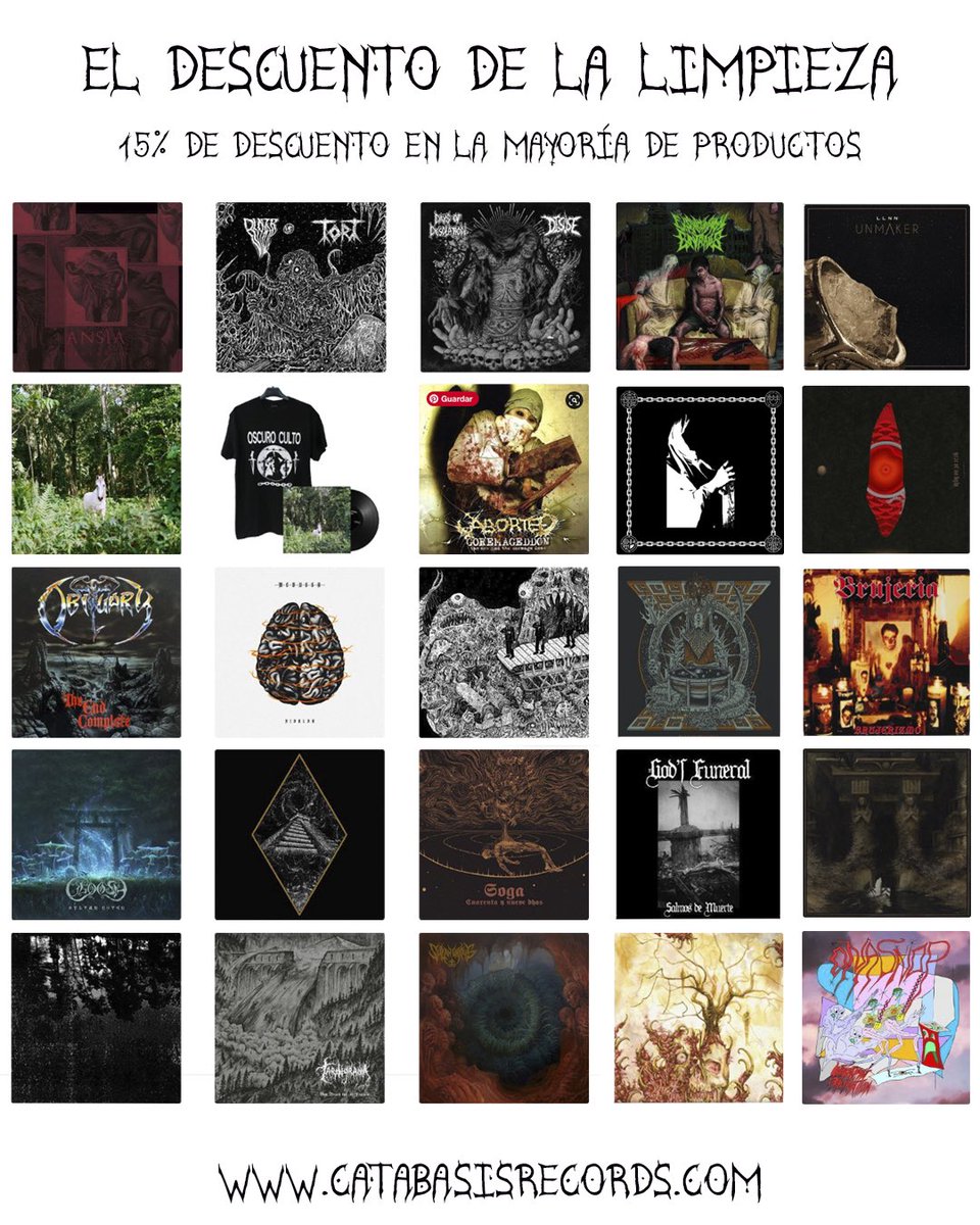 Descuento apetitoso en la web desde ya mismo. Montón de referencias con un descuento del 15% por pieza, que hará que sus Navidades sean más ruidosos y bonitas todavía. 

catabasisrecords.com

#vinylrecords #vinyljunkie