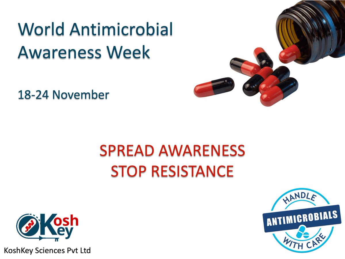 World Antimicrobial Awareness Week is a global #healthcare event focused on preventing the emergence and spread of #antibiotic resistance; and promoting best practices among the general #public, health #workers, and #policymakers by raising awareness worldwide.
#AMR