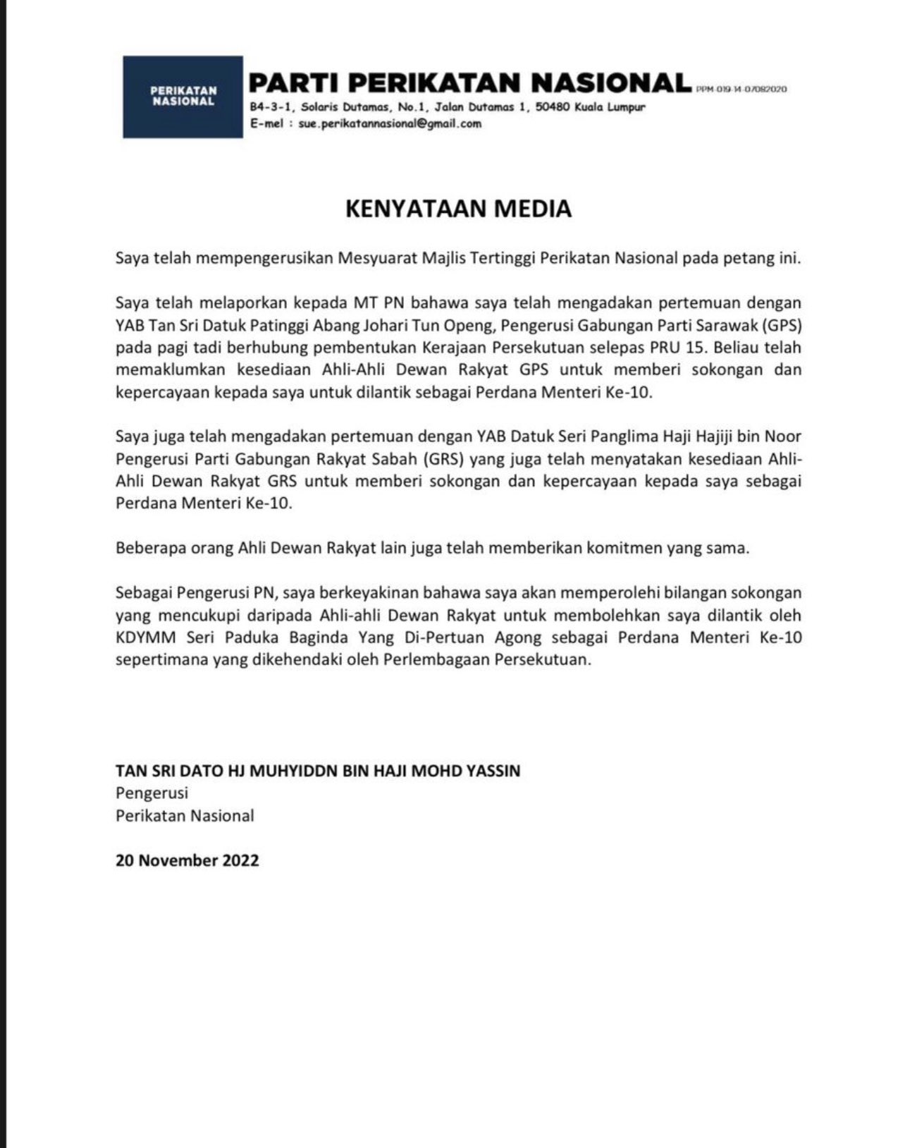 Melissa goh on twitter gps said it s ready to back pn bn grs to form