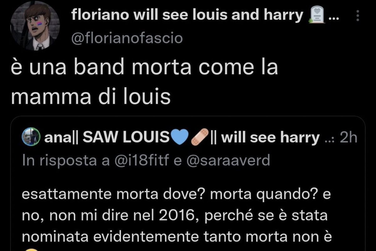 lianellinaa's tweet photo. sapete qual è la cosa che mi fa ancora più schifo
“will see louis and harry” nel nome https://t.co/0rGQhyVoU2