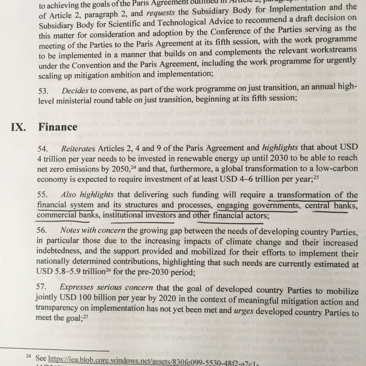 NVJRobins1's tweet photo. A financial first at @COP27P The Sharm El Sheikh Implementation Plan highlights the need for "a transformation of the financial system and its structures &amp; processes, engaging governments, central banks, commercial banks, institutional investors' etc Text https://t.co/tVlO318a7W https://t.co/4eN2UyUIKT