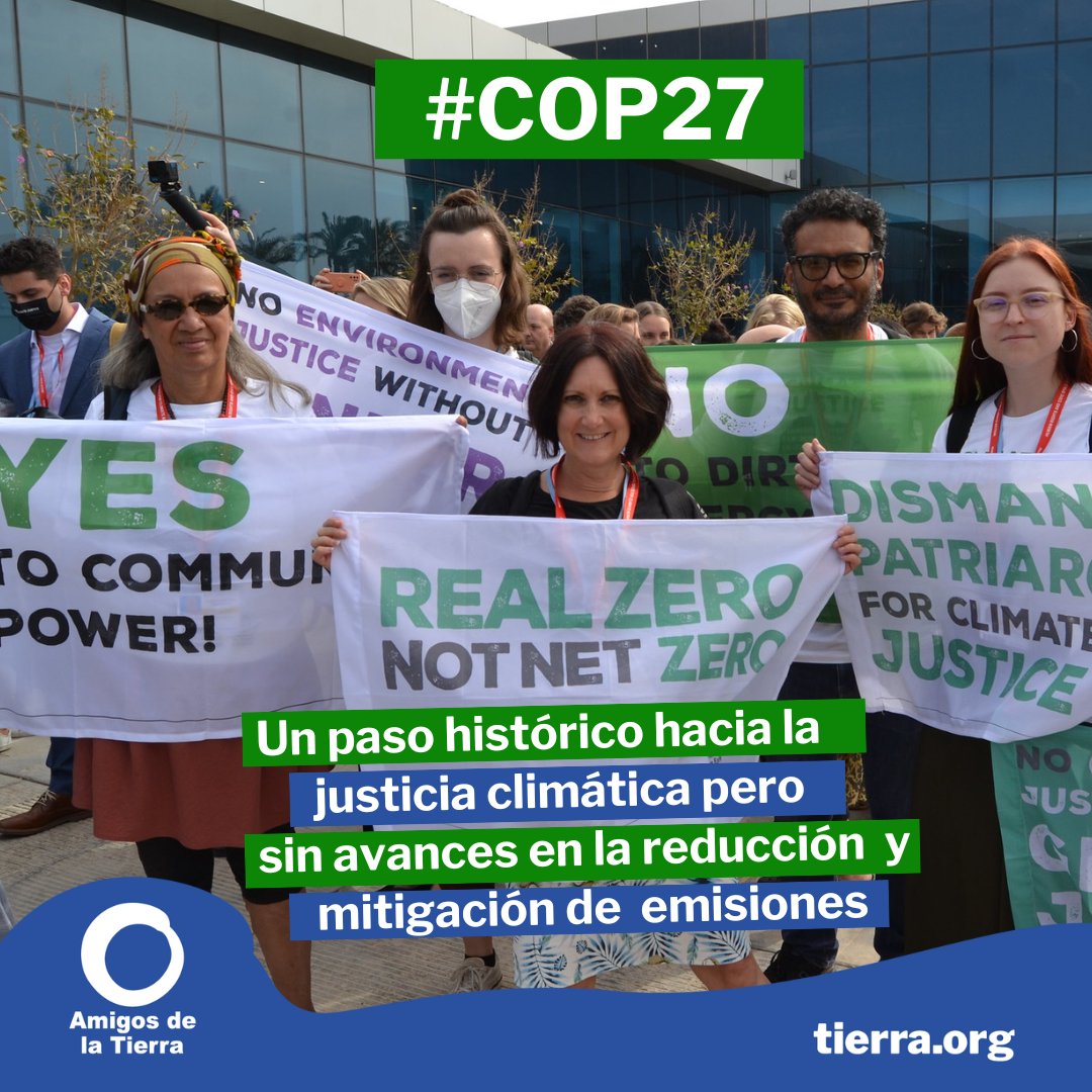 La #COP27 estableció al fin el fondo de pérdidas y daños para compensar al Sur Global ante los impactos irreversibles de la #CrisisClimática, aunque fue incapaz de avanzar en la eliminación de las #EnergíasSucias o proteger #DDHH
tierra.org/finaliza-la-co… <a href="/Cris_A_Saavedra/">Cristina A. Saavedra</a>