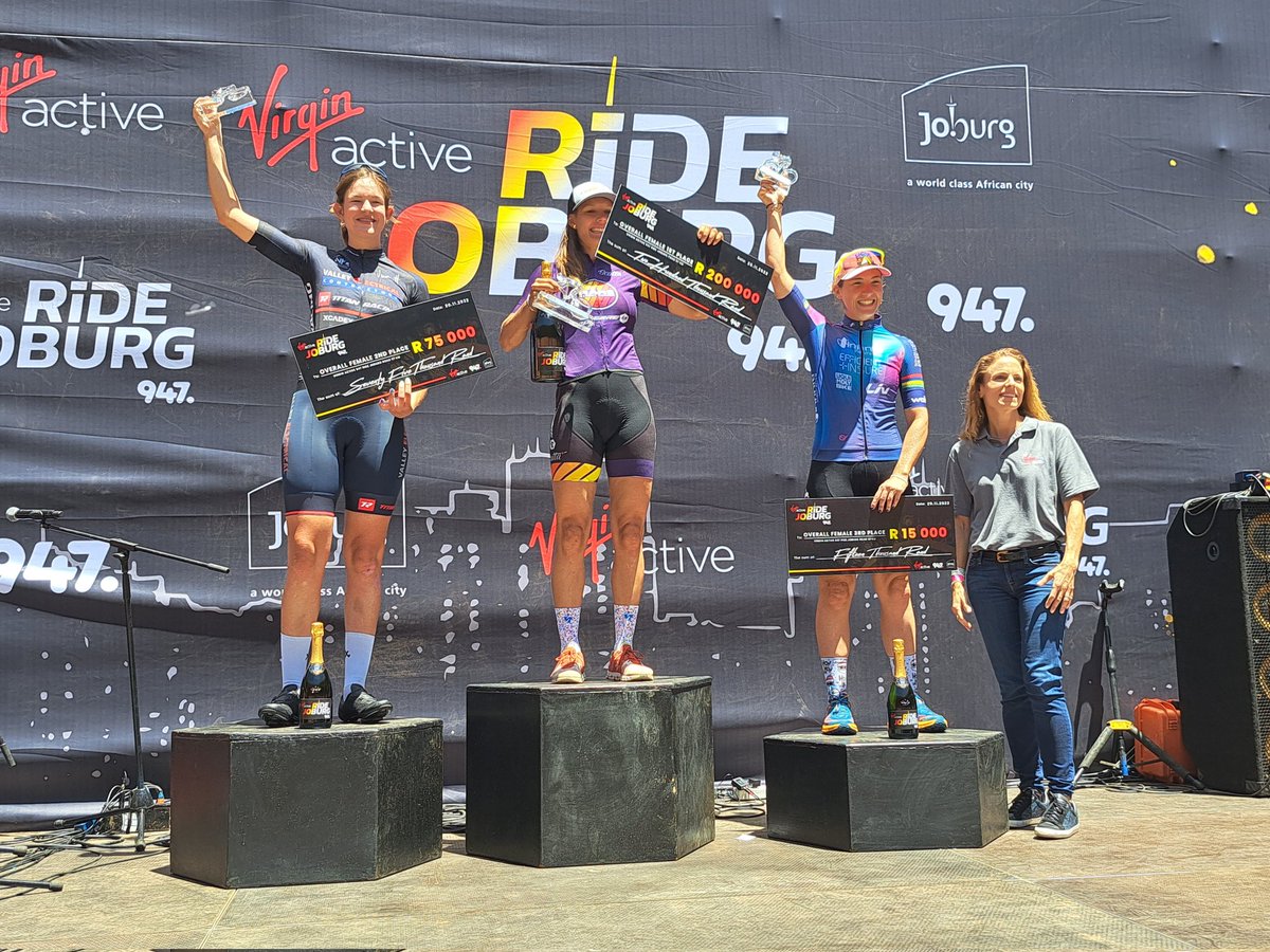CityofJoburgZA's tweet photo. Ride Joburg 2022 Elite Women's Results:
1st: Vera Looser
2nd: Tiffany Keep
3rd: Kim le Court
CONGRATULATIONS!! π
#VirginActive947RideJoburg #ExploreJoburg #OwnJoburg #SoundsOfJoburg ^NJ https://t.co/4br7fN8Uf8