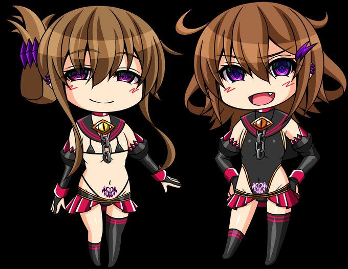 立ち絵だと見えなかった悪堕ち雷電の正面 