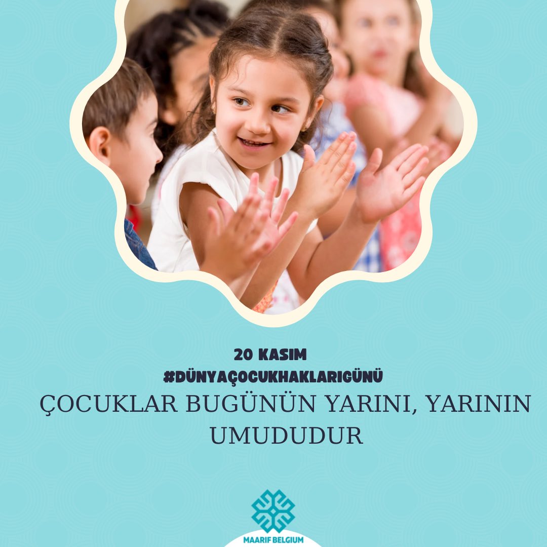 Çocuklar bugünün yarını, yarının UMUDUDUR 
#DünyaÇocukHaklarıGünü
#NationalChildDay 
#JourneeMondialedelEnfance