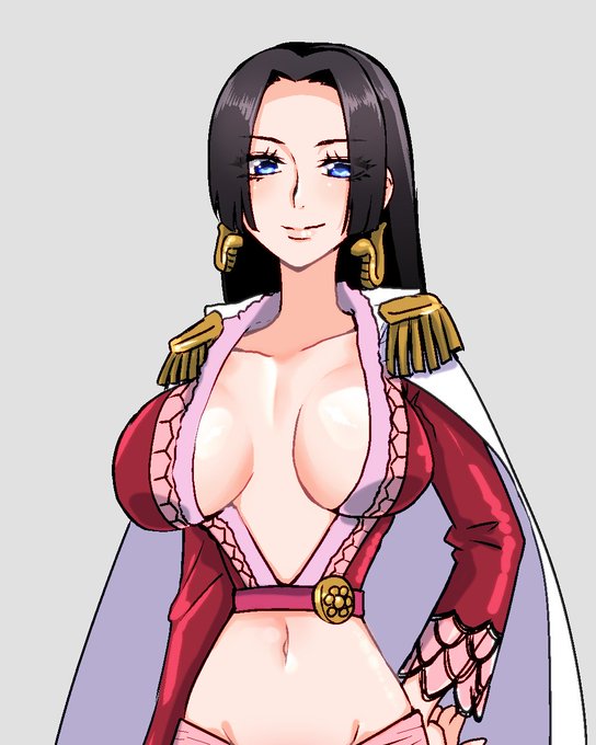 さぎょうらで見てるワンピースがちょうどにょうがしまなのでハンコック描きましたし 