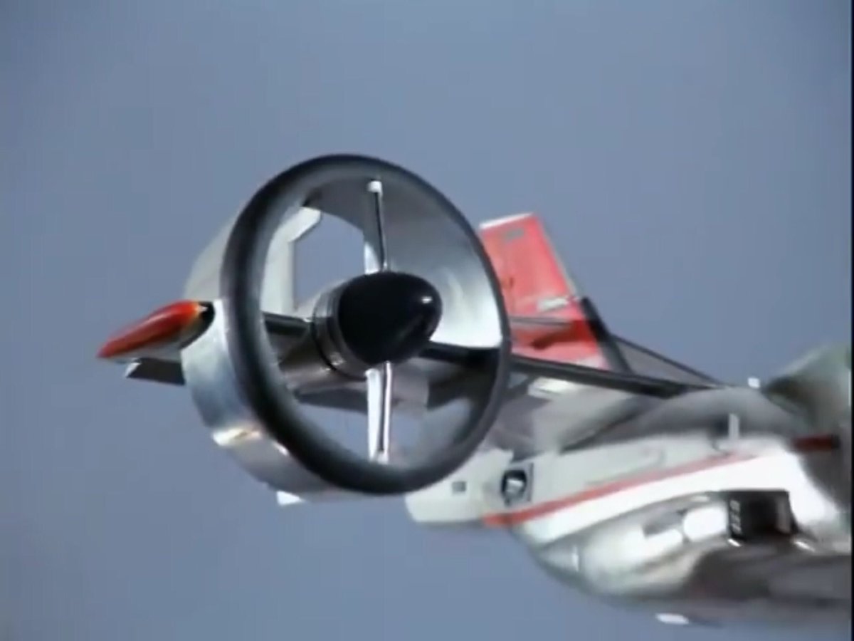 philzink's tweet photo. UFO 
SHADAIR KINGFISHER VTOL (vertical takeoff and landing) and another piece of stunning concept art from Mike Trim. 
#UFO #gerryanderson #shadair #kingfisher #vtol #miketrim https://t.co/RQ2FADTkf2