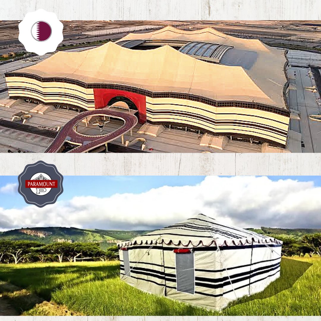 Paramount_tent's tweet photo. We are in love with Qatar’s football tent stadium.
True to their roots and culture, we feel Qatar will do a magnificent job in hosting the world cup. 

Here is our version of Desert Tent.

Let the games begin!

#QatarWorldCup2022 #football #tent #inspiration  #stadium #WorldCup https://t.co/pUZOzaiKcX