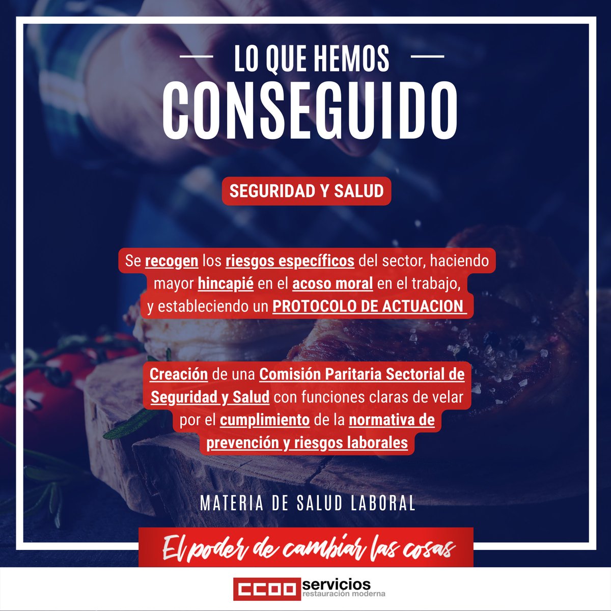 🔴I Convenio de Marcas de Restauración Moderna.
🔝Pago del 100% de la base reguladora:
✔️1ª baja del año, ingreso o intervención quirúrgica  
✔️en enfermedades oncológicas el tiempo que dure la baja.

#ConvenioDeRestauracionModerna 

<a href="/serviciosccoo/">Servicios CCOO</a> <a href="/CCOOServMad/">Federación de Servicios CCOO Madrid</a> <a href="/mabalue/">Angeles Balué</a>