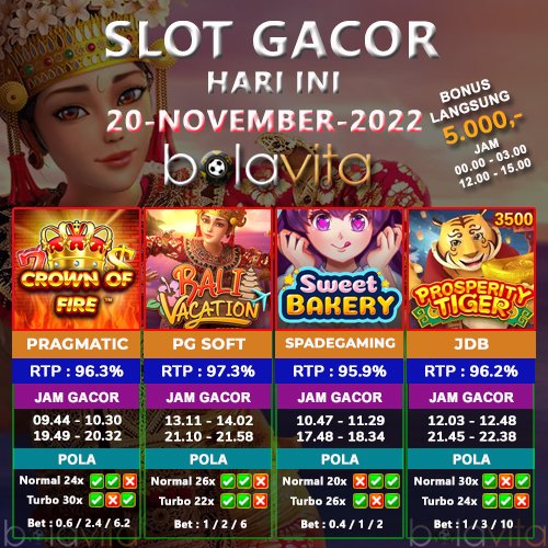 edola__22's tweet photo. MAIN SLOT SAMBIL NONTON BOLA!!
BOCORAN!!
1. Pragmatic - Crown of Fire
2. PG Soft - Bali Vacation
3. SpadeGaming - Sweet Bakery
4. JDB - Prosperity Tiger
Info slot gacor lainnya
Kontak WA : 0812-9739-2623
Halaman pendaftaran https://t.co/nVoiaNGdM7
#slotbpd #daftarslot #nontonbola https://t.co/LCyq5ds3zT