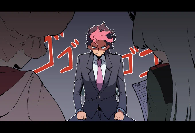 パイロット募集の求人を見かけたため、就職面接を受けるグエル先輩
#水星の魔女 
