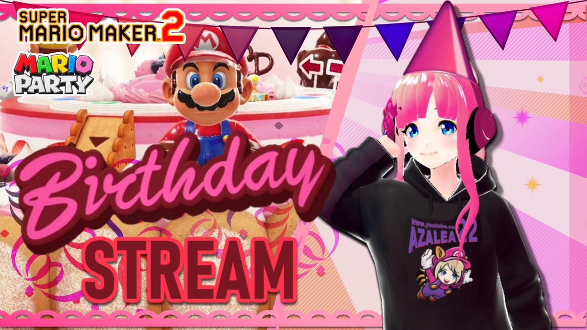 Join me LIVE with My Birthday Party Live Stream! I'm playing #SuperMarioMaker2 #MarioParty etc.

➡Watch here: youtu.be/l9Jp-czFNL8

• LIVE on YouTube Sunday, November 20 at 5:30pm CST

<a href="/BlazedRTs/">Blazed</a> <a href="/sme_rt/">streamachine retweets 🇬🇧</a> #VtubersEN #NintendoSwitch #LiveStream #Birthday #YouTuber