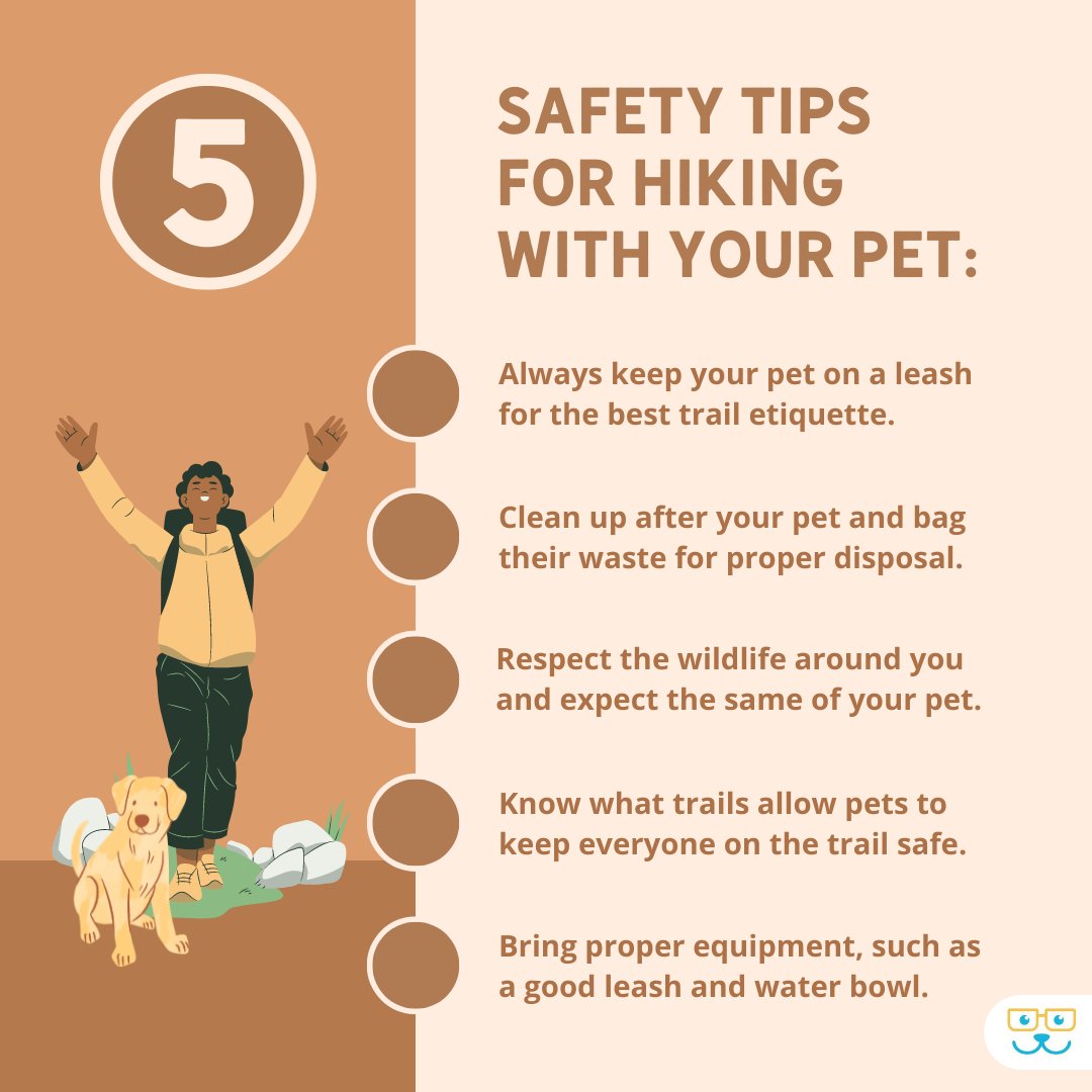 Do you and your pup enjoy hiking together? Practice safety on the trail with these helpful tips.  #takeahike #hikewithpets #doghike #getoutside #hikingtips