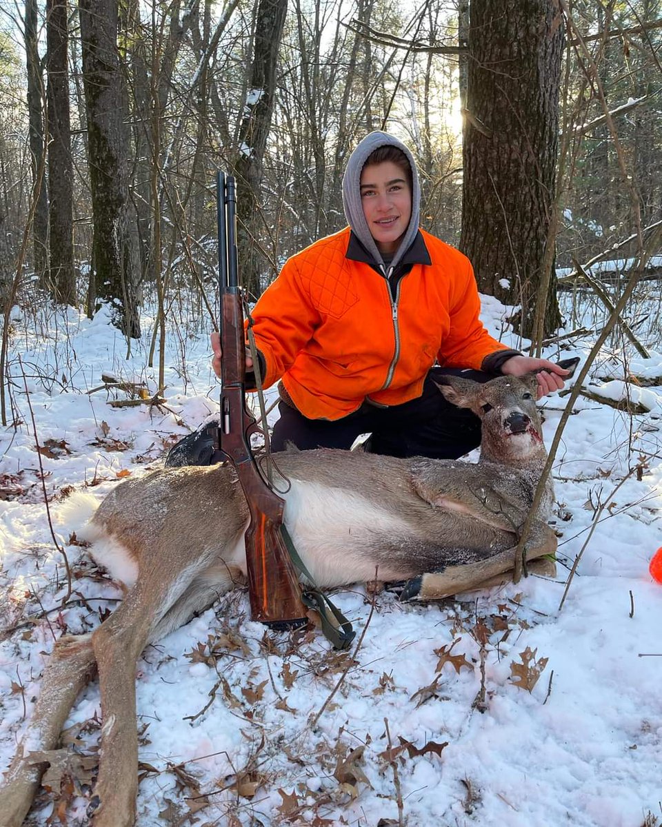 Sending our congratulations to Henry President Andy Wickstrom’s son Dylan for harvesting his first whitetail! As always, the .45-70 got the job done in the Wisconsin deer woods. ⁣👏
⁣
#henryusa #huntwithahenry #madeinamerica #2a