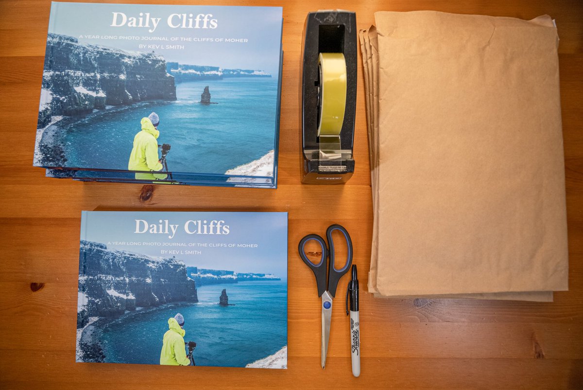 Thanks to everyone who has been ordering my book @dailycliffs documenting a year on the Cliffs of Moher. A donation from each book sale goes to <a href="/EnableIreland/">Enable Ireland</a> , so far we have raised €650 for the charity. Really appreciate the support!
Book available at kevlsmith.com