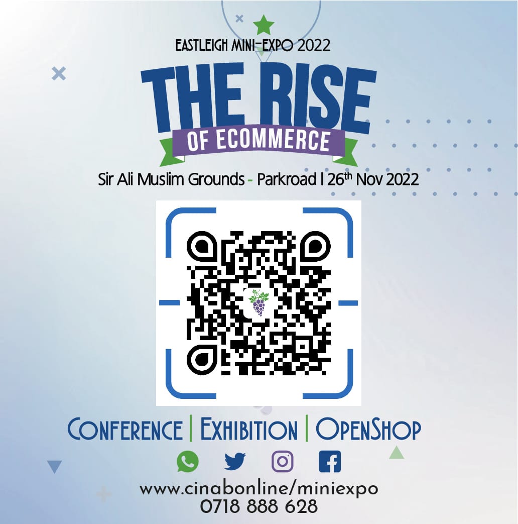 Eastleigh Business Community does it again! 
Join us on 26th Nov 2022 at Sir Ali Muslim Club Ground for the Inaugral Eastleigh eCommerce Mini-Expo to discuss, 'Transition to eCommerce? &amp; How to bring services closer to customers?'
#eastleighminiexpo
<a href="/Eastleigh_BOL/">EBOL - Eastleigh Business Online Listing</a>
@CinabApp