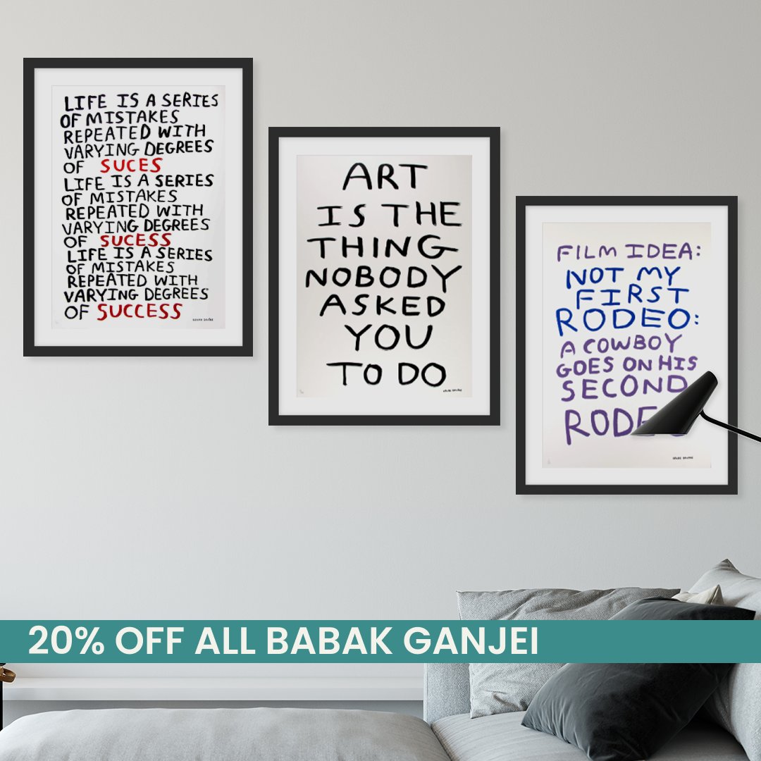 artrepublic's tweet photo. Fancy 20% off all Babak Ganjei artworks?

As part of our Black Friday deals, get 20% off all original paintings and prints by the witty typography artist until the 28th November. 

Hurry, use code BLACKFRIDAY22 at checkout.

https://t.co/vylbDP2746 https://t.co/gyZaOt0uxj