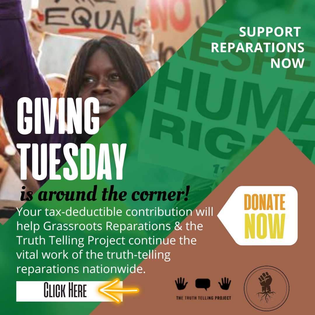 TruthTellersUSA's tweet photo. 🤝🏾 You don't have to wait until #GivingTuesday to support. 🤝🏾  Your donation strengthens those reparation efforts across the nation, such as Savannah. https://t.co/C06xVrv7T2 #truthtellingferguson https://t.co/HVz2rEohwk