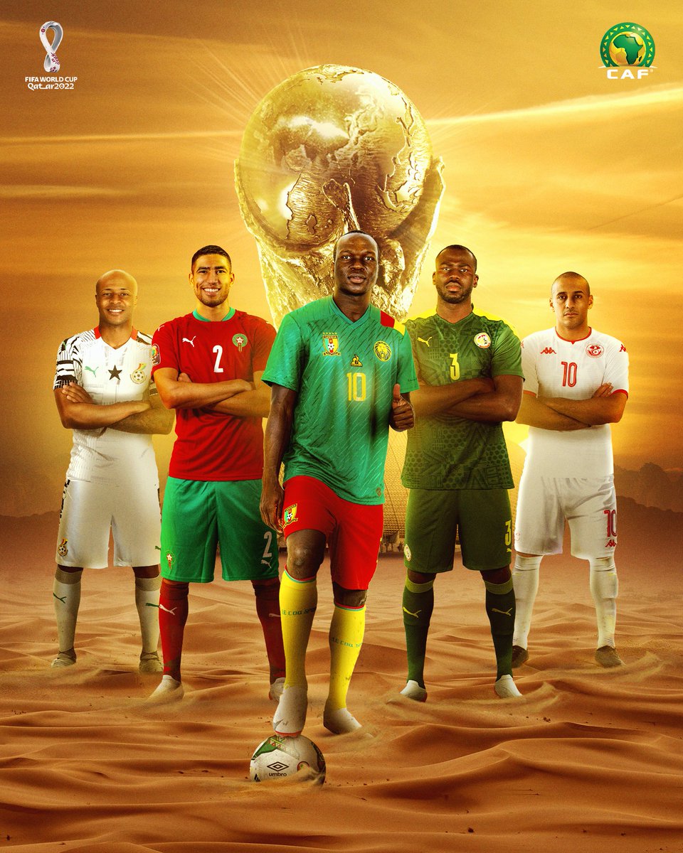 CAF_Online's tweet photo. All eyes set on the 22nd #FIFAWorldCup edition which kicks-off today 🤩

Good luck to all our representatives in their global journey 🙌 https://t.co/B7Hd0MKPgR