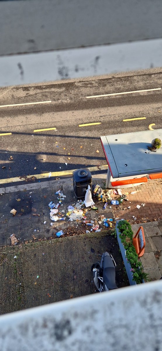 kittykatelc's tweet photo. @LBRUT when are you going to give the people who live on waldegrave Road a proper bin, so I don't have to wake up to this every morning https://t.co/KuYfVT55mI