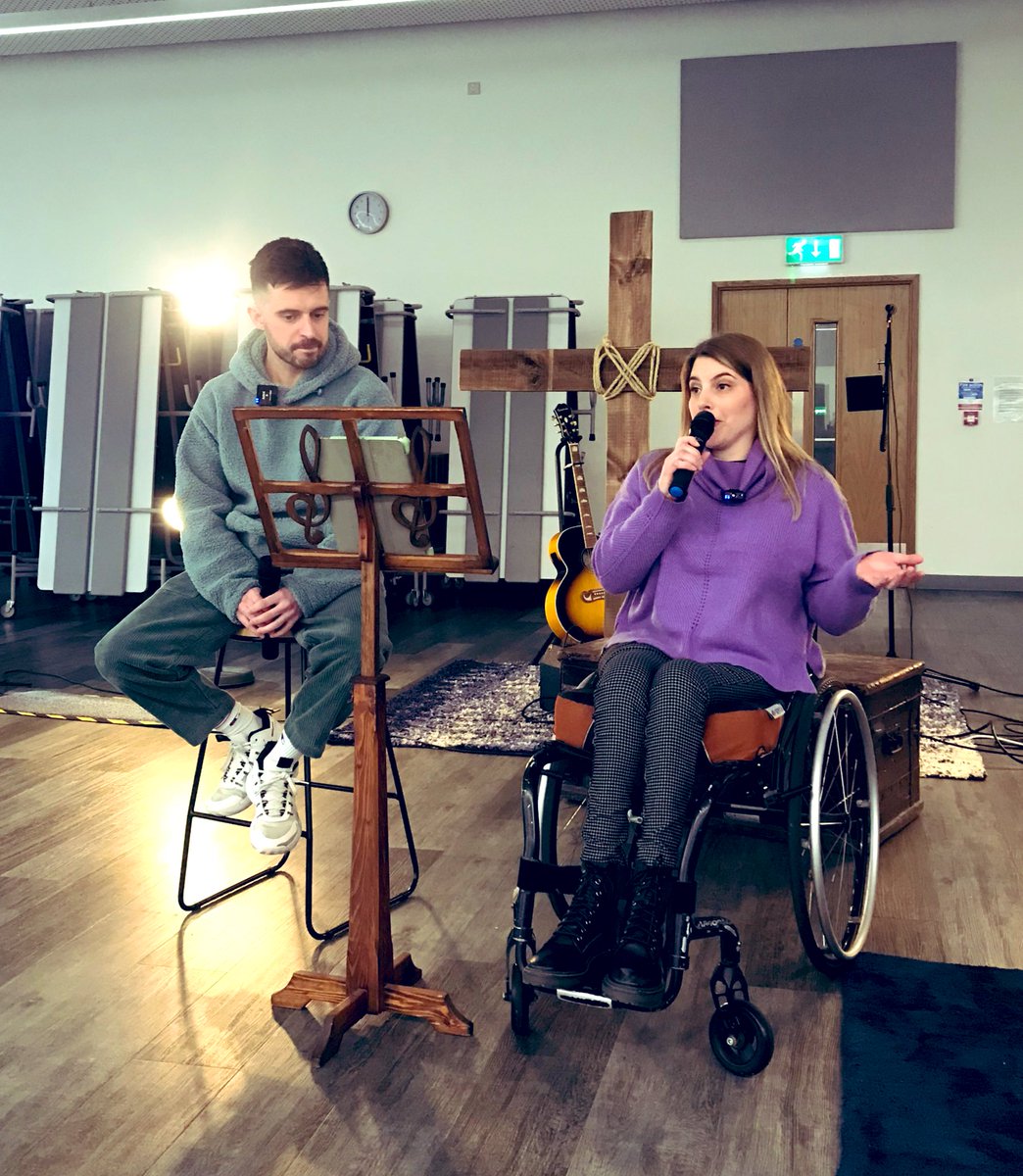 RachelGardnerRA's tweet photo. Amazing morning @Stlukeschurchbb as John &amp; Jade speak on ‘No Longer a slave to sickness’ #disability  #mentalhealth #suffering https://t.co/DnYHKHELMz