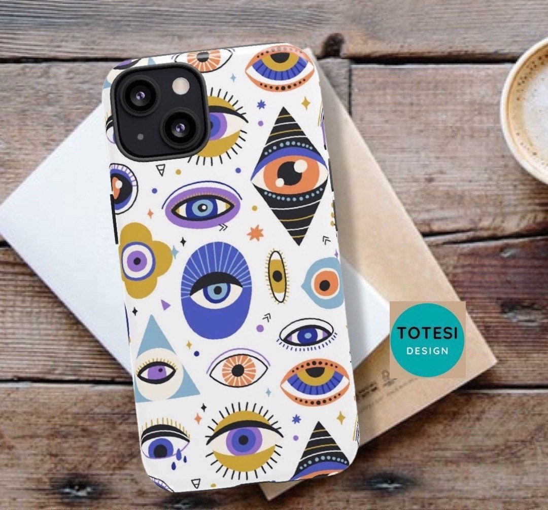Totesi3's tweet image. Boho Tough Phone cases - Evil Eye Retro Chic iPhone case  11 12 13 Pro Max- Samsung case - Google - Mid Century Modern Aesthetic tuppu.net/1efda31b #Etsy #TotesiDesign #GooglePixelCase