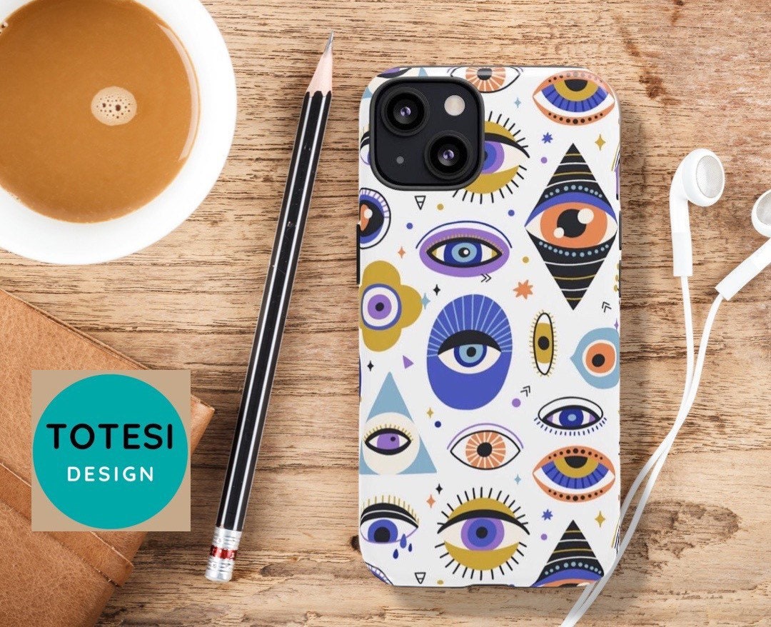 Totesi3's tweet image. Boho Tough Phone cases - Evil Eye Retro Chic iPhone case  11 12 13 Pro Max- Samsung case - Google - Mid Century Modern Aesthetic tuppu.net/1efda31b #Etsy #TotesiDesign #GooglePixelCase