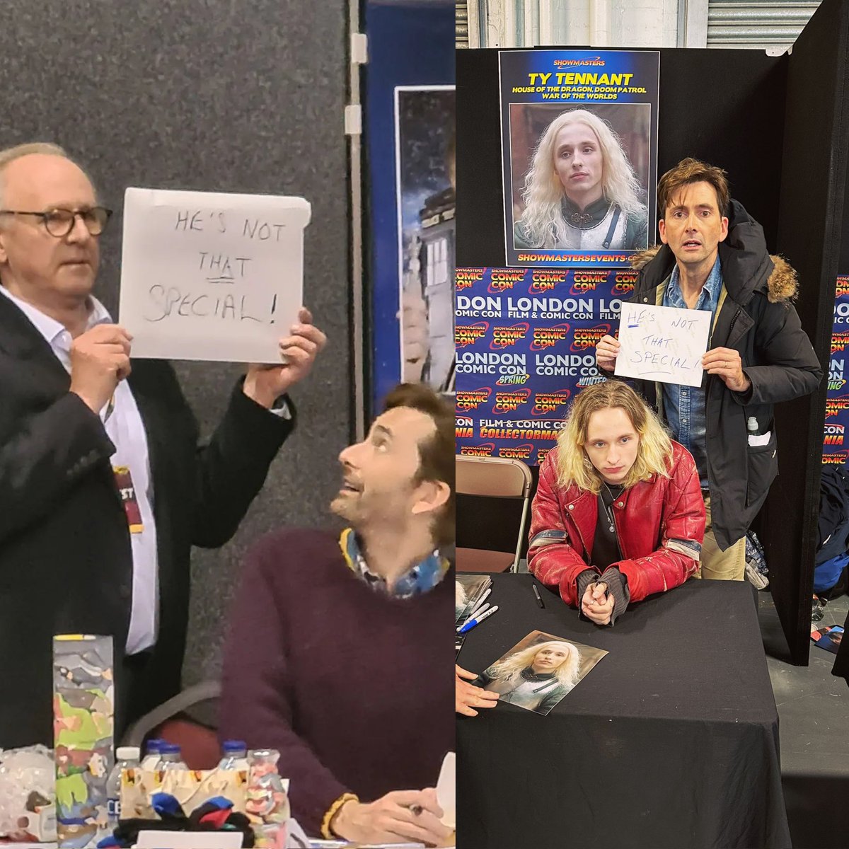 NicaSU97's tweet image. What a lovely family tradition 🥲💞😂

Peter Davison🤝David Tennant🤝Ty Tennant