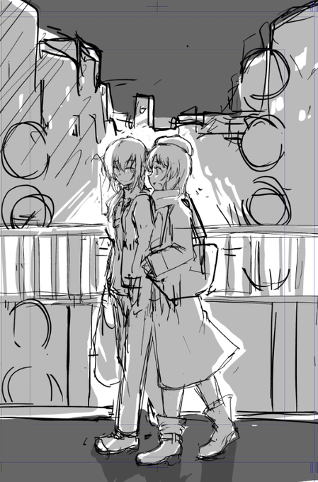 表紙のイメージラフ 