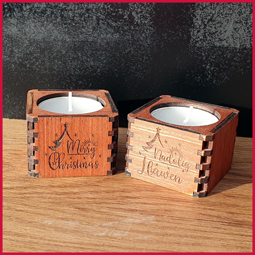KenMidgleyCraft's tweet photo. Made some Xmas tea-light holders.  One side Merry Christmas, the opposite Nadolig Llawen.  These can be customised.  They can hold a tealight in the top, and hide away a second in the bottom.  I will be placing on my website, but feel free to message me if you want to buy some. https://t.co/Niso656fRU