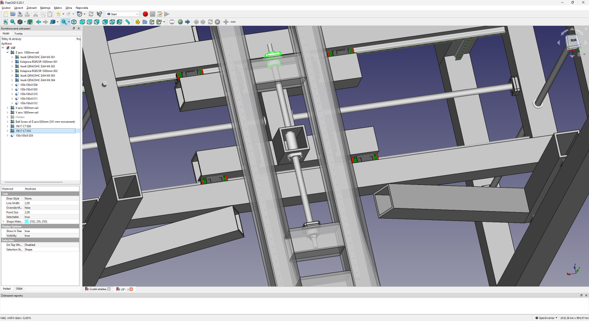 h_ludek's tweet photo. Newbie thinking sometimes miss something. For example just after sketched up Z axis i notice that there will be some problem. But it should be solved easily by turning of one bearing housing :) #freecad #hiwin https://t.co/EnaBROsEM6