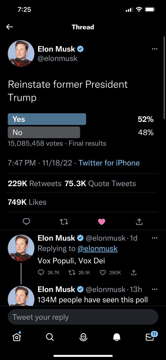 🇺🇸 <a href="/elonmusk/">Elon Musk</a> thank you for #makingtwittergreatagain #MTGA #MAGA ❤️🤍💙
