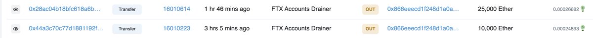 RiccardoRotond4's tweet photo. L’”hacker” di FTX, sta iniziando a scaricare ETH. 35k eth inviati a Inch5, residuo: 200.735 eth.

#FTXbankruptcy #Ethereum https://t.co/f2NuO9zNrd