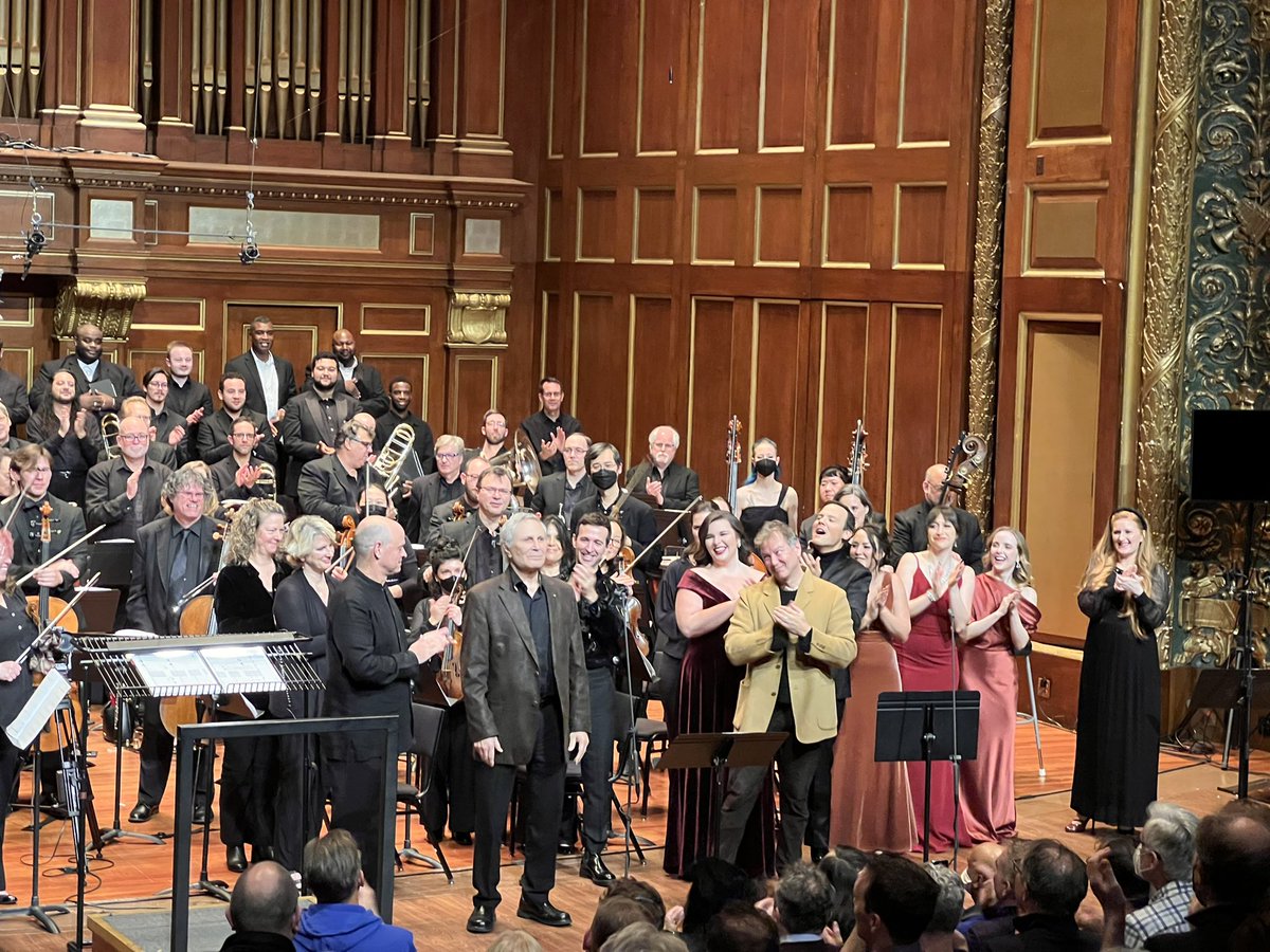 RomaPete's tweet photo. The Lord of Cries is a powerful and moving piece. Delighted I got to hear it. The singing was excellent, particularly @A_R_Costanzo #JarrettOtt #KathrynHenry @elportillo @BMOPmusic orchestra and chorus superbly led by #GilRose an extra treat a bow for composer and librettist https://t.co/6UnVL8GtNa
