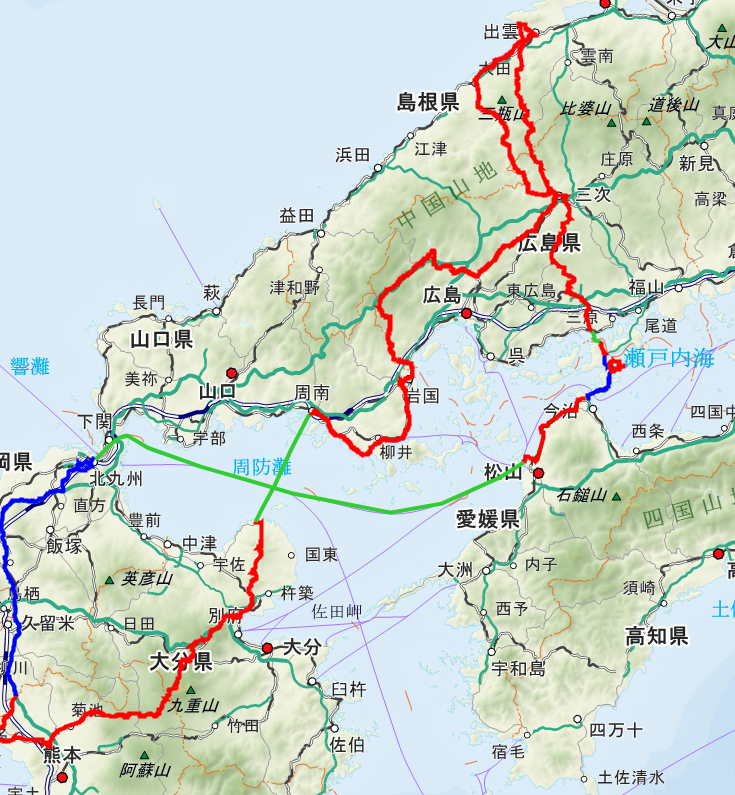 「今回のルート。ジェベル200初ロングの結果は大満足。一般道は疲れないし高速も90」|いさかこうじのイラスト