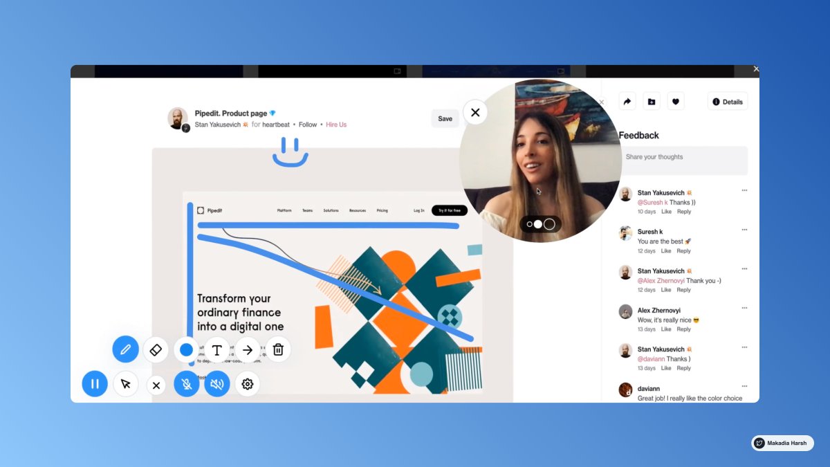 MakadiaHarsh's tweet image. 5. Screenity [ @alyssaxuu ]

The most powerful screen recorder for Chrome. Capture, annotate, edit, and more.

🔗 chrome.google.com/webstore/detai…