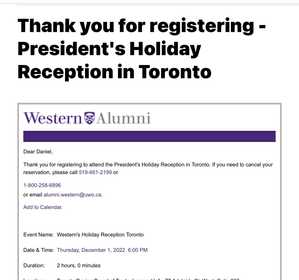 LionAdvocacy's tweet photo. @WesternU Will any other of my alumni friends be stopping by for a quick hello with the President and Chair of the Board at this lovely Holiday Reception?
For the record, I’m not going for the booze, nor the other fine delicacies I’m sure will be offered… https://t.co/WUyR0bLM93