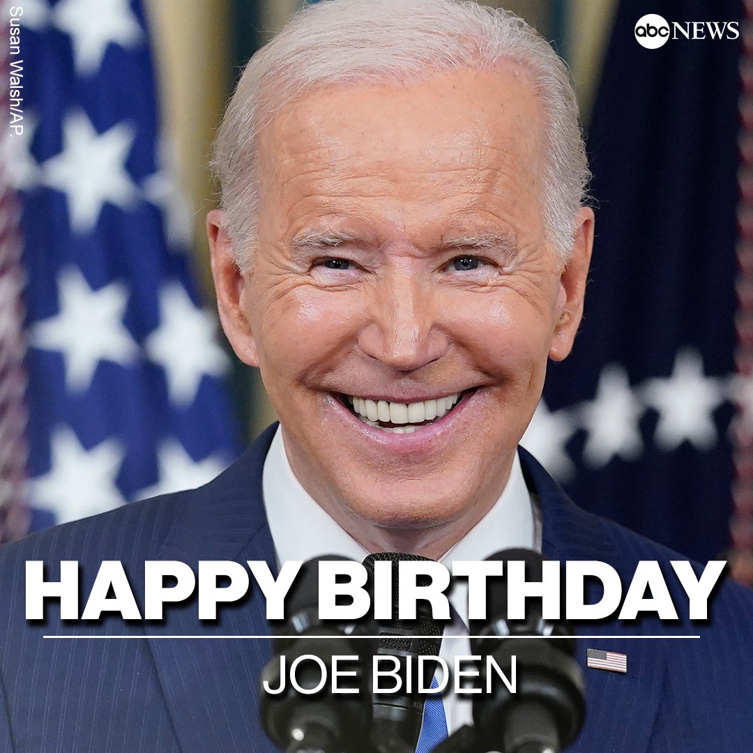 ABC News on X: "Happy birthday President Joe Biden who turns 80! https://t.co/gzwRv3eAQO https://t.co/x4lDe8Pnbq" / X