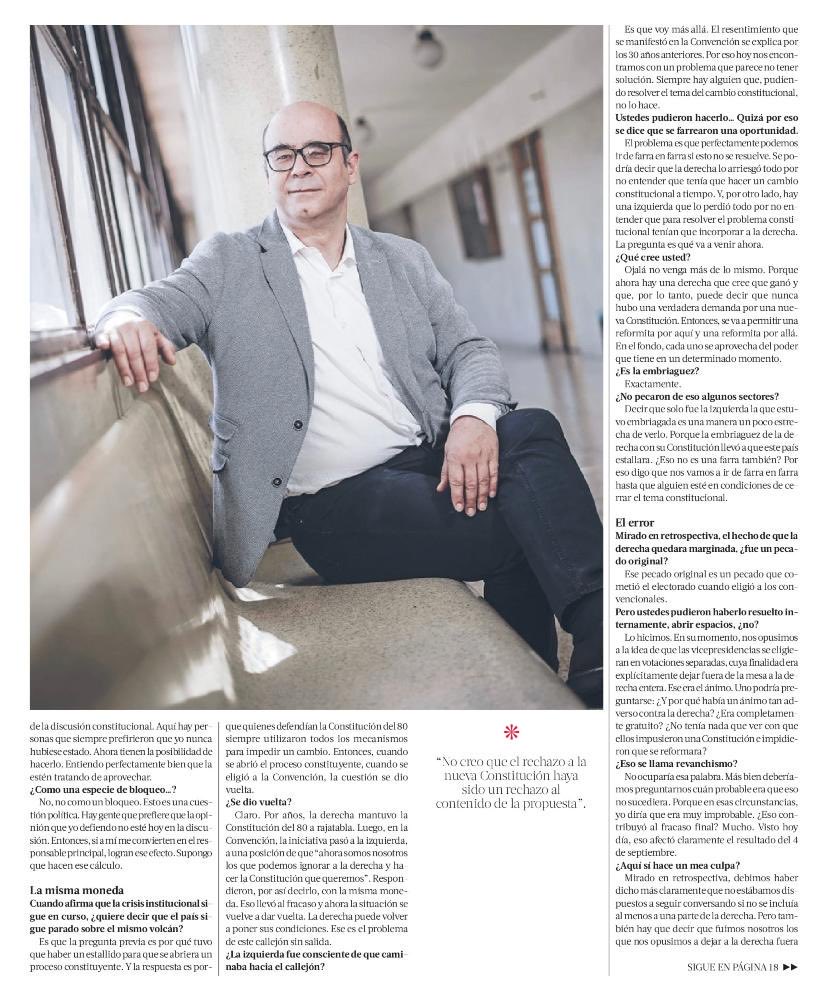 ClaudiaAlamo's tweet photo. Les comparto esta entrevista con Fernando Atria. Su reflexión sobre los factores que gatillaron el rechazo y el horizonte actual. https://t.co/BESIFO0Gj5