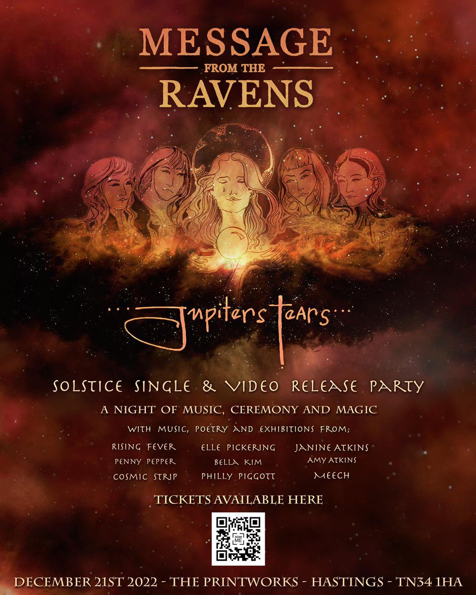 ravensgirlband's tweet photo. We are ready to release our new solstice single!!

Come gather come celebrate. Music, poetry and art, from cowboys to witches. 
21st of December Is the return of the sun on the darkest day of the year! 🥴🖤

Invite below. Janine Atkins atmospheric artwork 👩🏻‍🎨✨ https://t.co/1iOaJrrFpm