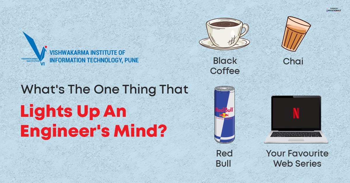 viit_pune's tweet photo. Tell us in the comments what the one thing that lights up an engineer's mind is!

#viitpune #engineering #engineeringstudentslife #informationtechnology #punekars #punediaries #puneengineering #pune #punecity #engineeringcolleges #engineeringstudents . https://t.co/GzNOPXCilu