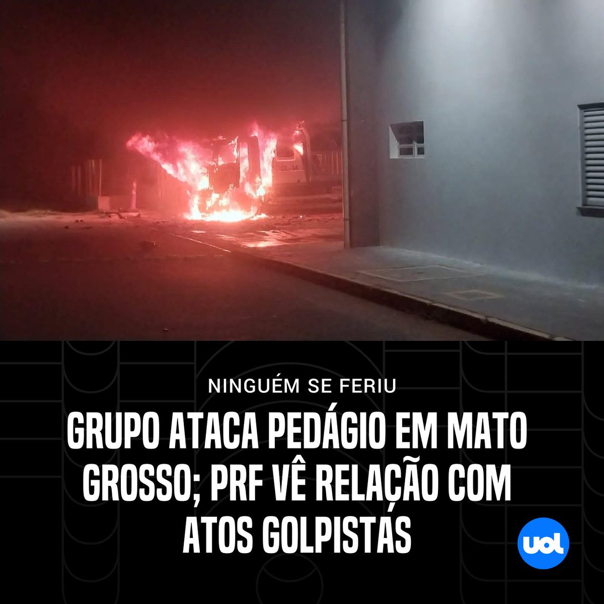 ➡️ "Eram mais de dez. Estavam tudo armado. Eu pensando que era foguete. Os caras mandando eu sair: 'sai, sai, corre, corre'. Entraram atirando.", disse um funcionário do pedágio em Mato Grosso