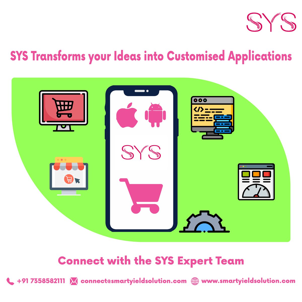 smart_yield's tweet photo. SYS Transforms your Ideas into Customised Applications.
Connect with the SYS Expert Team
Email: connect@smartyieldsolution.com
Visit: https://t.co/2idlZ9iE7O
#SYS #smartyieldsolution #CustomApplicationDevelopment #mobileapp #webdevelopment #ecommerce #digitalmarketing #seo #video https://t.co/Q6kKgAXm9s