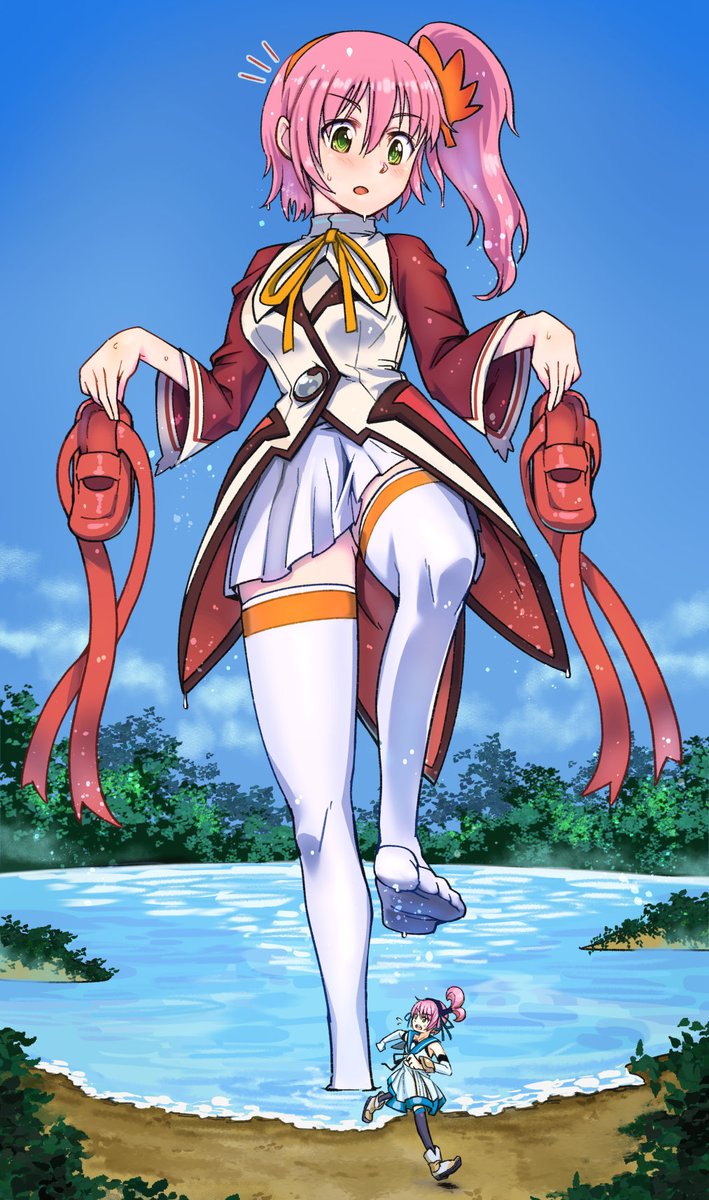 Skeb納品しました。だいぶ遅くなって申し訳ないです。
カノンノ・イアハートを踏み潰しそうになるカノンノ・グラスバレーです 