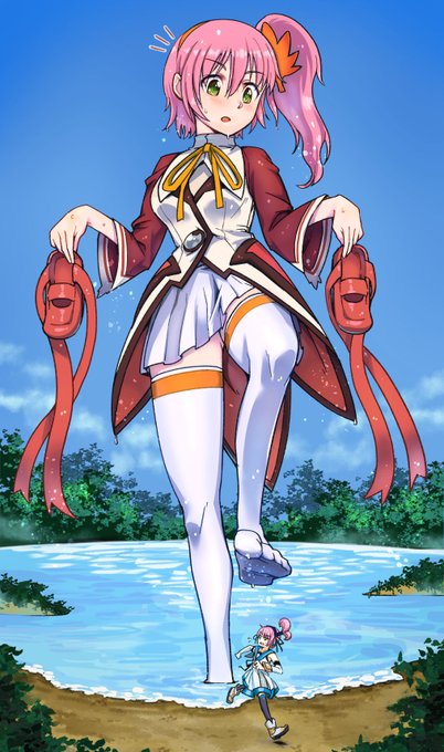 Skeb納品しました。だいぶ遅くなって申し訳ないです。
カノンノ・イアハートを踏み潰しそうになるカノンノ・グラスバレーです 