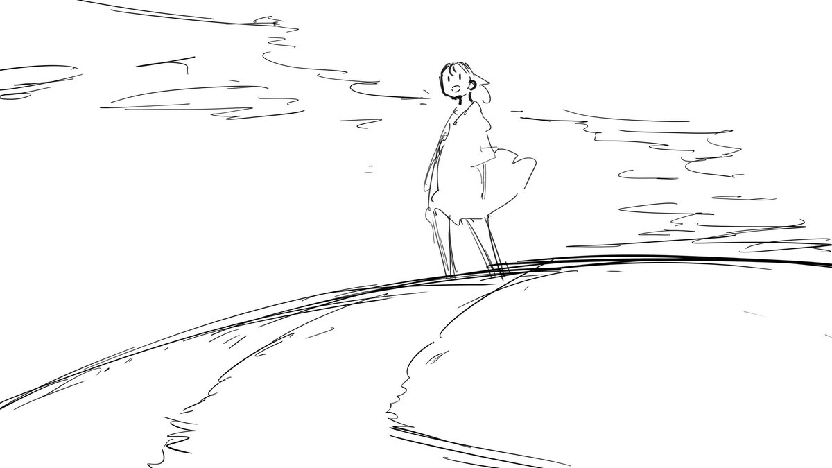構図の良し悪しを簡単に説明すると。
「丘の上に立つ人」を描く時に左よりは右の方が良くない?って事なんだ。多分。 