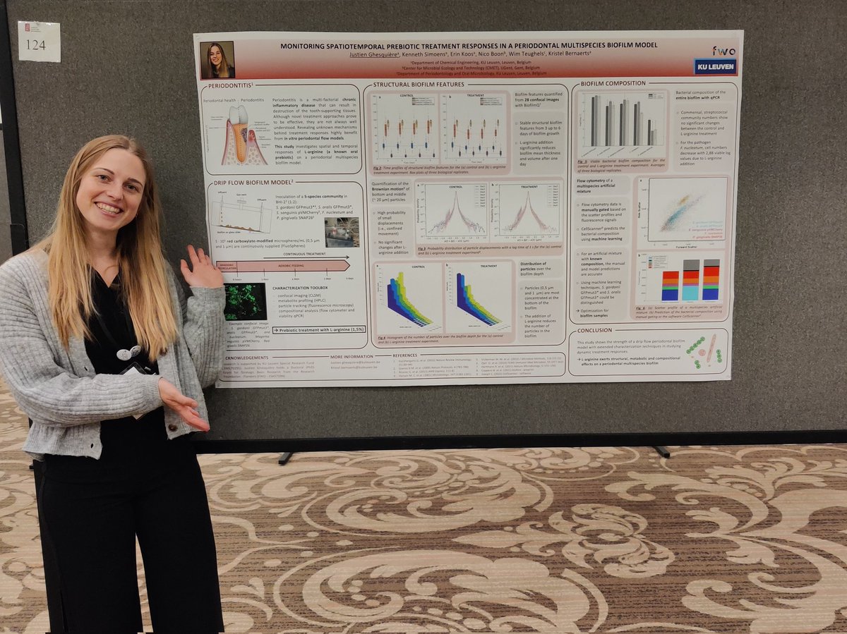 I had a very exciting time presenting our periodontal multispecies model and some new techniques we're working on at the @2022Biofilms. Thank you again for giving me the opportunity to present at the early career symposium and the many interesting talks! #asmbiofilms2022