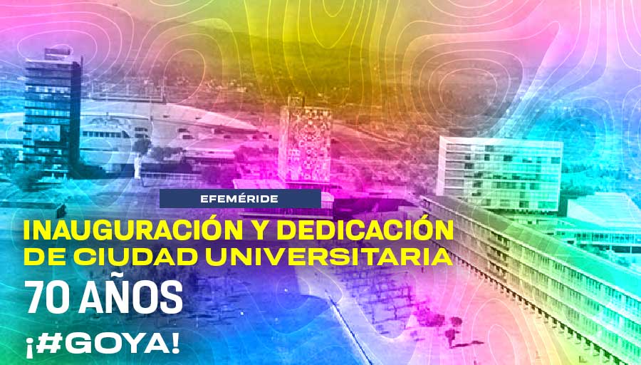 UNAM_MX's tweet photo. ¡Feliz cumpleaños 70, Ciudad Universitaria 💙💛! #UnDíaComoHoy de 1952 se inauguró el Campus Central de nuestra casa de estudios, Patrimonio de la Humanidad. ¡#GOYA! @Gaceta_UNAM comparte algunas imágenes que te trasladan al origen de este #OrgulloUNAM > https://t.co/4NLtF8C4pO https://t.co/L0SfMGlTIs
