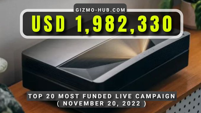 top 20 most funded live crowdfunding campaign nov 2022