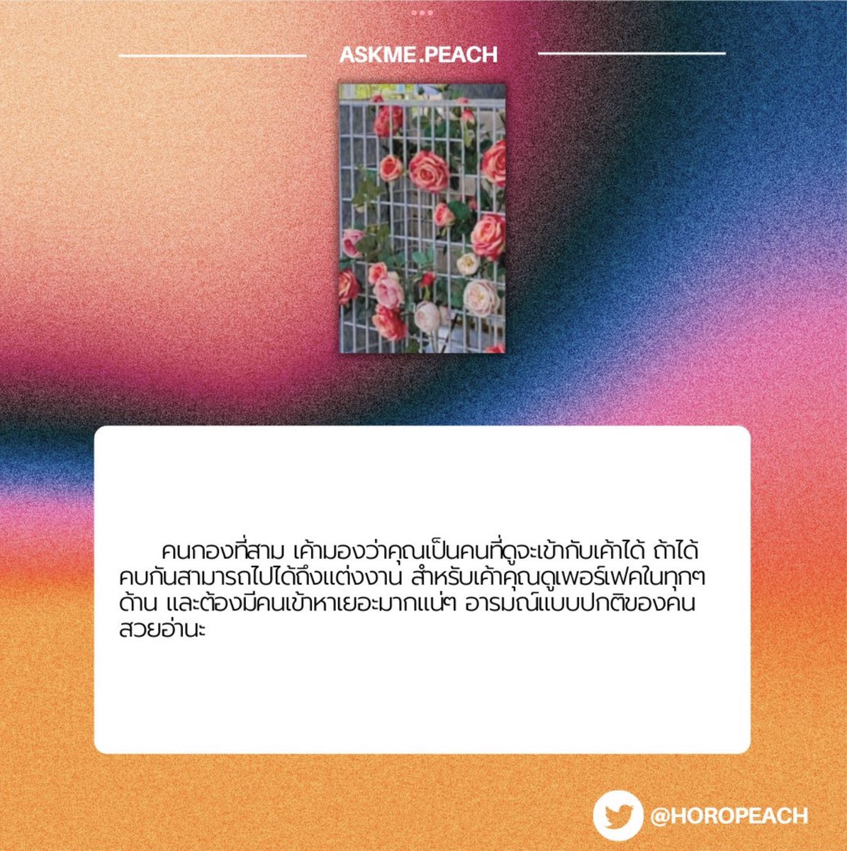 horopeach's tweet photo. กดรีทวิตเพื่อรับคำทำนาย💘💥 #ดูดวงฟรี #ดูดวง #ดูดวงความรัก #ดูดวงไพ่ยิปซี https://t.co/d6OwYnoyC5